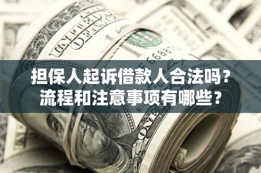 武汉担保人起诉借款人合法吗？流程和注意事项有哪些？