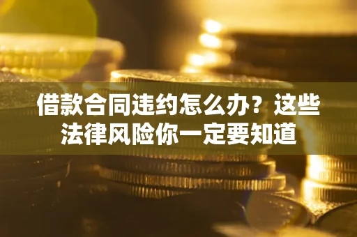 武汉借款合同违约怎么办？这些法律风险你一定要知道