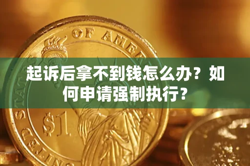 武汉起诉后拿不到钱怎么办？如何申请强制执行？