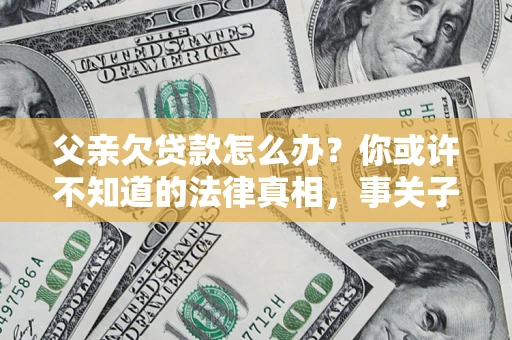 武汉父亲欠贷款怎么办？你或许不知道的法律真相，事关子女未来