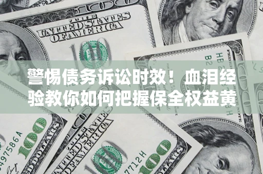 武汉警惕债务诉讼时效！血泪经验教你如何把握保全权益黄金期