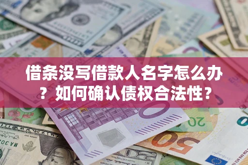 武汉借条没写借款人名字怎么办？如何确认债权合法性？