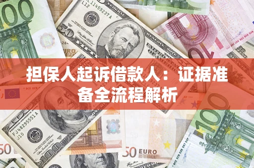 武汉担保人起诉借款人：证据准备全流程解析