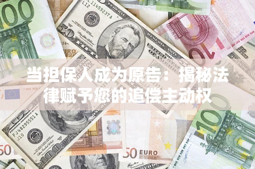武汉当担保人成为原告：揭秘法律赋予您的追偿主动权