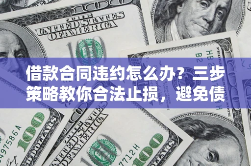武汉借款合同违约怎么办？三步策略教你合法止损，避免债务危机升级