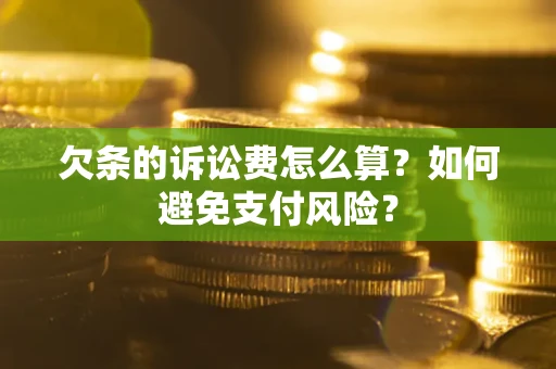 武汉欠条的诉讼费怎么算？如何避免支付风险？